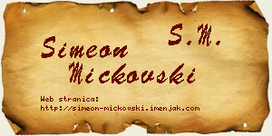 Simeon Mickovski vizit kartica